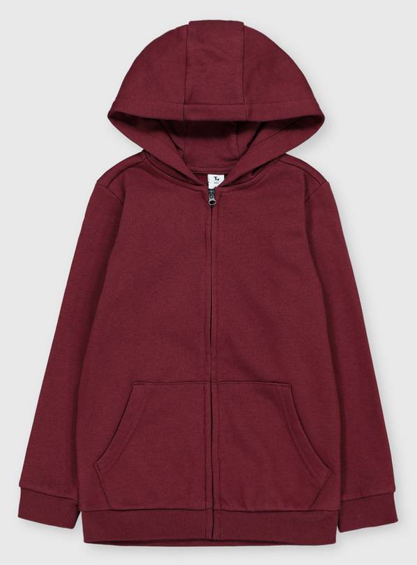 Burgundy store zipper hoodie